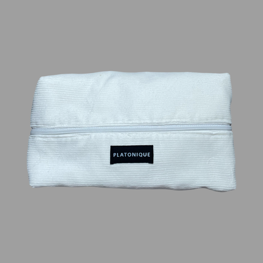 White Corduroy Dopp Bags