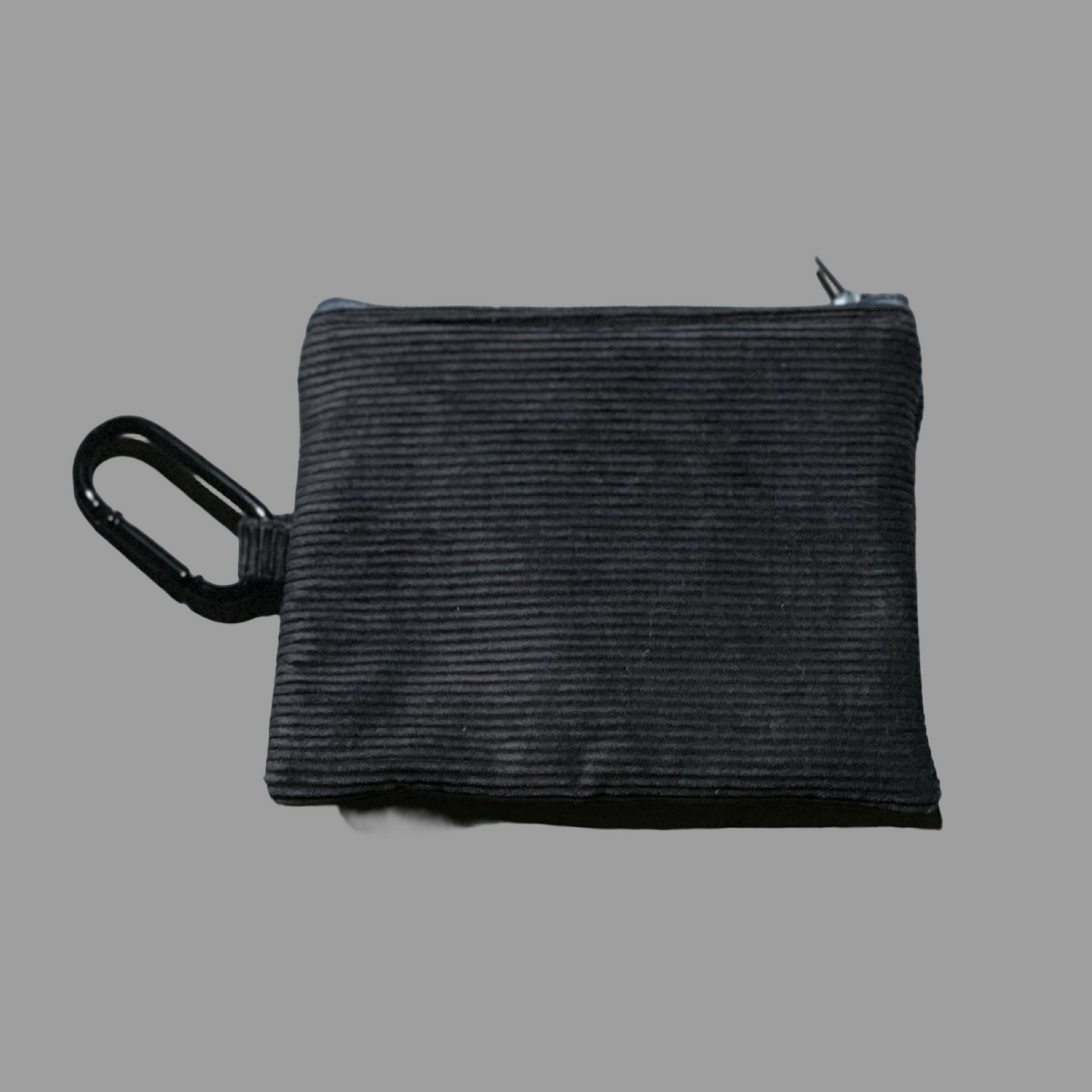 Small Zipper Pouch Corduroy Grey